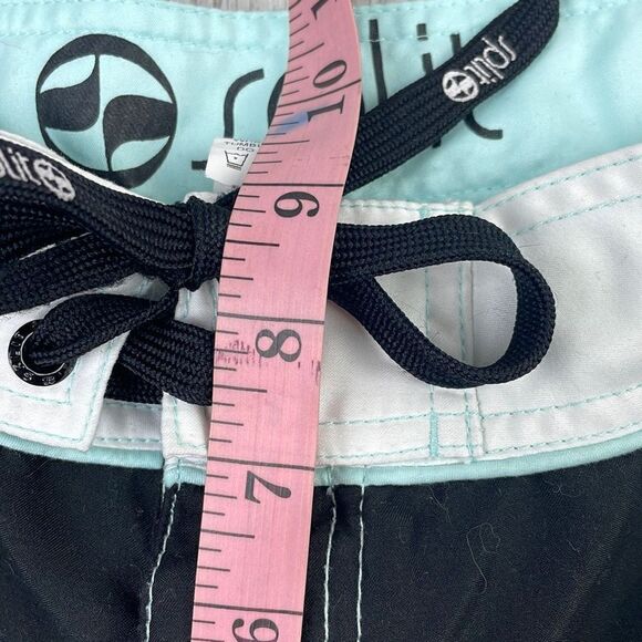 Split Women's Drawstring Boardshorts Black & Green Size 5 - Picture 6 of 7